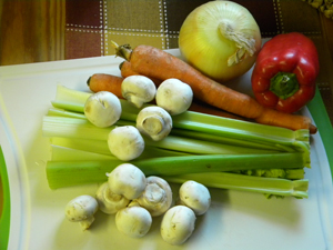 Roasted Vegetable Chicken Noodle Soup