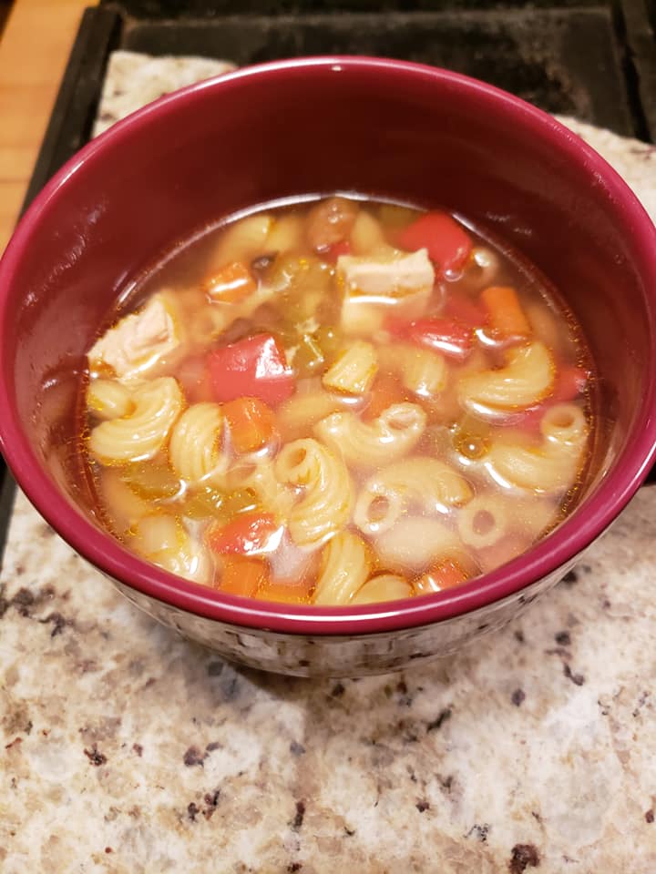 Roasted Vegetable Chicken Noodle Soup