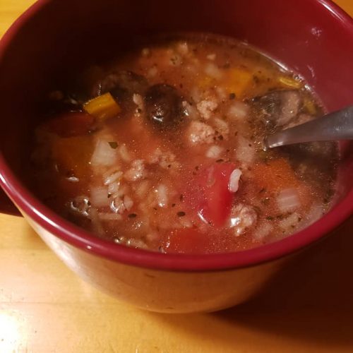 slow cooker stuffed pepper soup