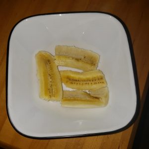 Cut Banana in Bowl