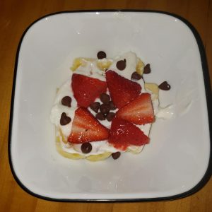 Chocolate chips added to healthier banana split recipe