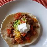 Ground turkey and veggie tacos