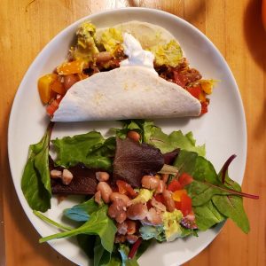 Ground Turkey Taco with salad